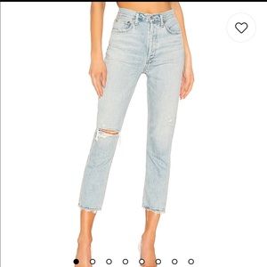AGOLDE Riley high rise straight crop jeans. Color: Shatter Soze: 27 NWT